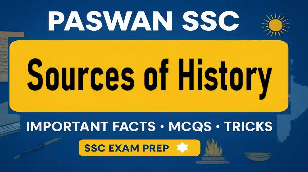 Sources of History for SSC Exams - Notes